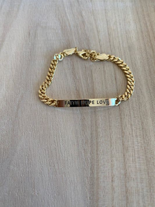 Faith, Hope,Love bracelet