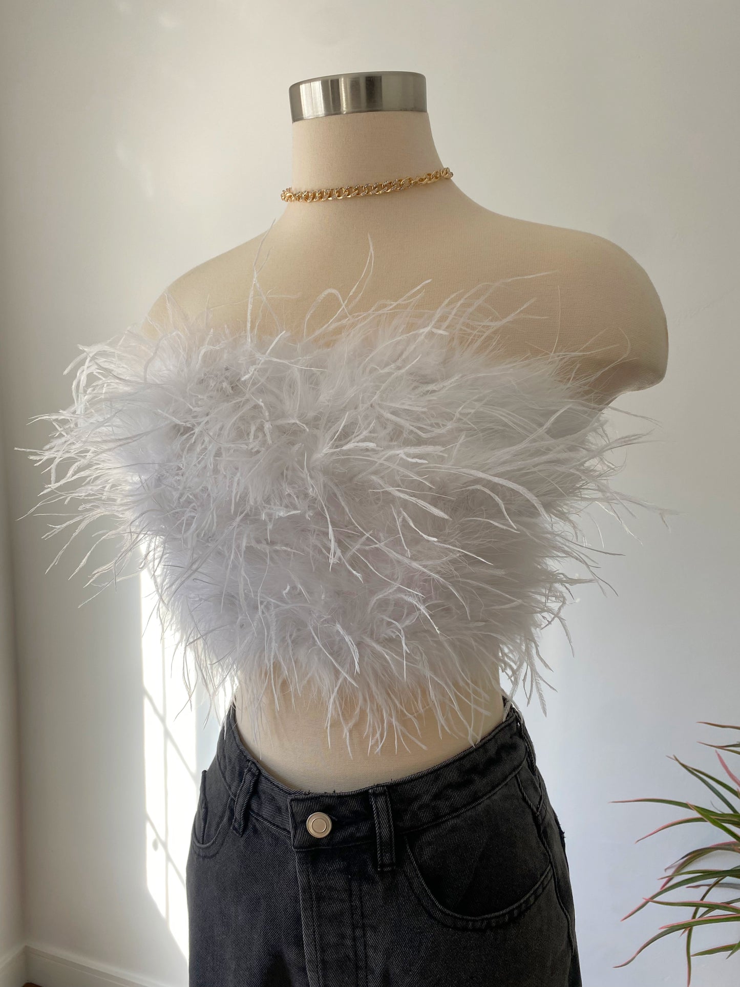 You’re My Dream Girl- feather tube top